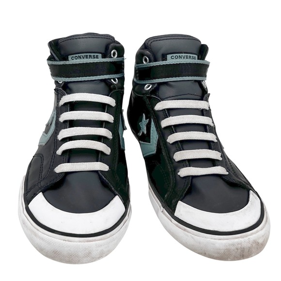Converse Chuck Taylor All Star Pro Mid Top Shoes Black‎ Teal Chucks Unisex 6.5 - Picture 7 of 8